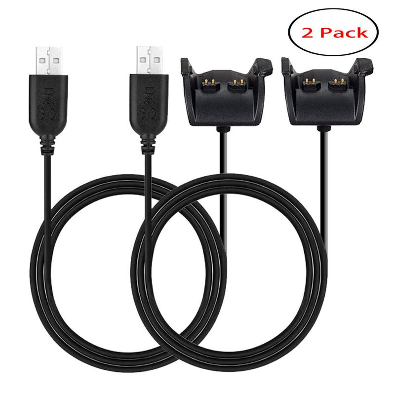 [Australia - AusPower] - JIUJOJA 2Pack Replacement Charging Cable Cord for Garmin Vivosmart HR/Vivosmart HR+/Vivosmart HR Plus/Approach X40 （Not for Vivosmart） Smart Watch 2Packs Charging Cabls 
