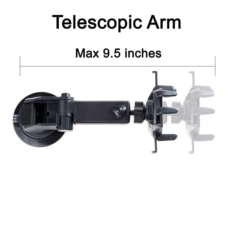 [Australia - AusPower] - 360 Car Phone Mount Holder Adjustable Long Neck One Touch Car Cell Phone Mount Holder for Windshield Dashboard and Office Desk. Compatible with Any Smartphone 