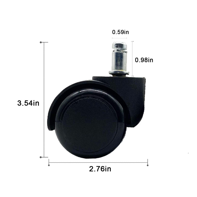 [Australia - AusPower] - Office Chair Wheels 2 Inch Chair Wheels 5PCS Wheels for Office Chair Office Chair Caster Wheels Replacement Floor Protecting Smooth Rolling Heavy Duty Computer Gaming Desk Universal Fit Standard Size 