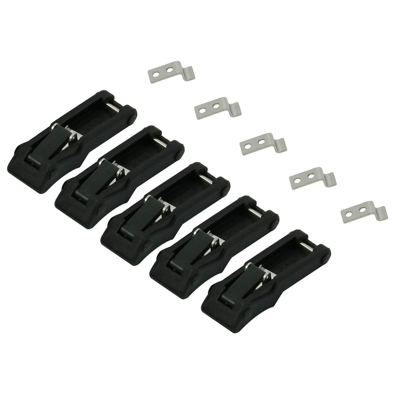 [Australia - AusPower] - Homend Flexible Soft Black Rubber Draw Latch for Cooler, Boat Compartment,Cargo Box with Stainless Steel Keeper and Bracket (10Pcs) 