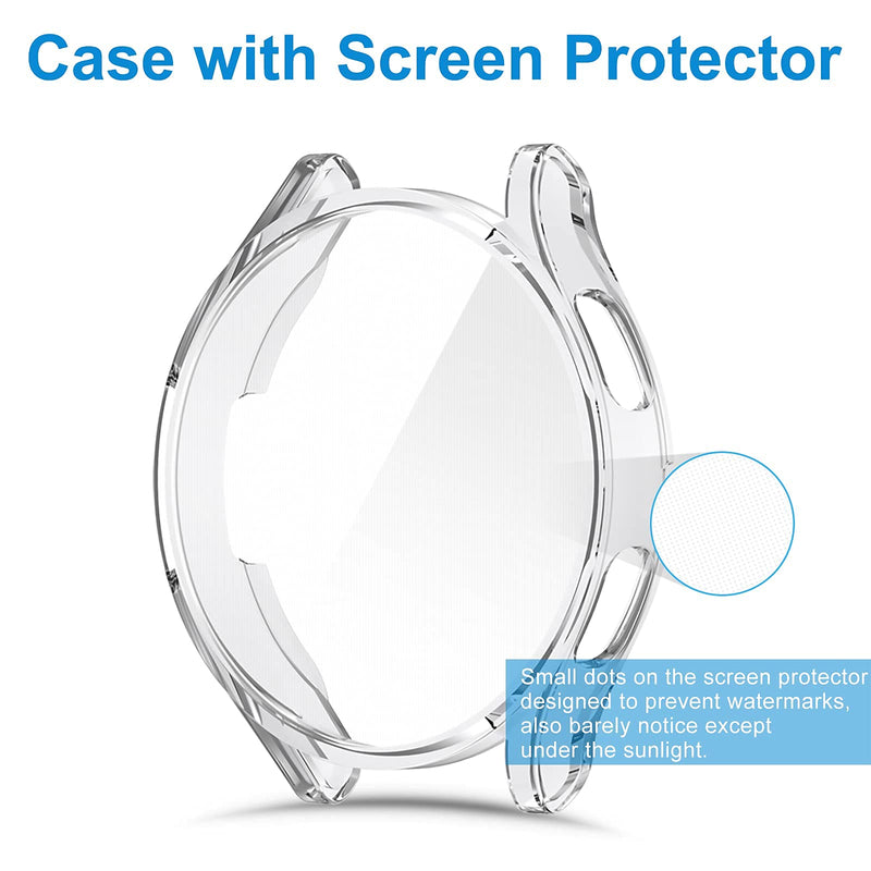 [Australia - AusPower] - CAVN 2-Pack Screen Protector Cases Compatible with Samsung Galaxy Watch 4 40mm 44mm Case, Soft TPU Plated Case Full Coverage Bumper Cover for Galaxy Watch 4 Smartwatch (Rose Gold + Clear, 40mm) Rose Gold/Clear 