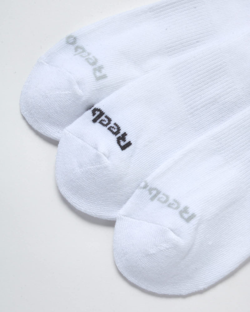 [Australia - AusPower] - Reebok Men's Cushioned Comfort Athletic Performance High Crew Socks (5 Pack) Classic White 6-12.5 