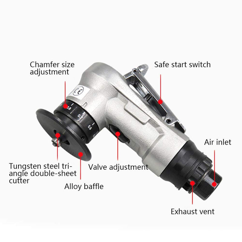 [Australia - AusPower] - KOPO KP-5702 Manual Chamfering Machine Mini Portable Linear Pneumatic Tool Hand-Held 45 Degree Light Weight Elbow 