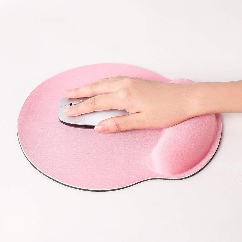 [Australia - AusPower] - Keyboard and Wrist Rest Pink Mouse pad, Ergonomic Memory Foam, Mouse pad for Computers, laptops, Office and Home, Comfortable Typing pad and Wrist Pain Relief Cover, Non-Slip Rubber Base (Pink)?? 