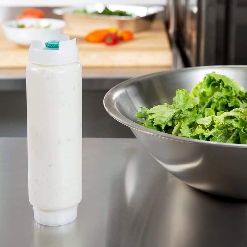 [Australia - AusPower] - 6 PCS 16 OZ Squeeze Plastic Bottles For Edible And Inedible Liquids: Mayonnaise, Mustard, Ketchup, Shampoo, Conditioner, Body Wash – High Quality Squeeze Bottles – Reusable Squeezing Bottles 