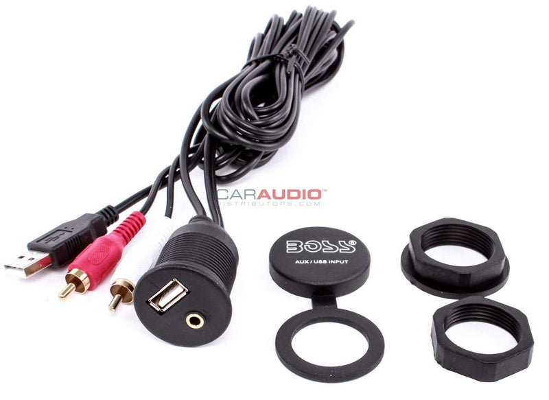 [Australia - AusPower] - BOSS Audio Systems MUSB35 Universal USB 3.5mm 6 foot long Auxiliary Interface Mount and Cable 