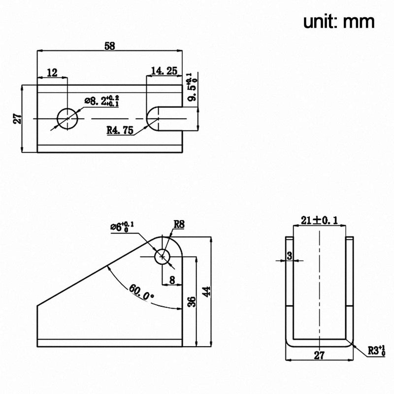 [Australia - AusPower] - PAGOW Linear Actuator Mounting Brackets, Silver Heavy Duty Metal Mounting Brackets for Linear Actuator(2 PCS) 