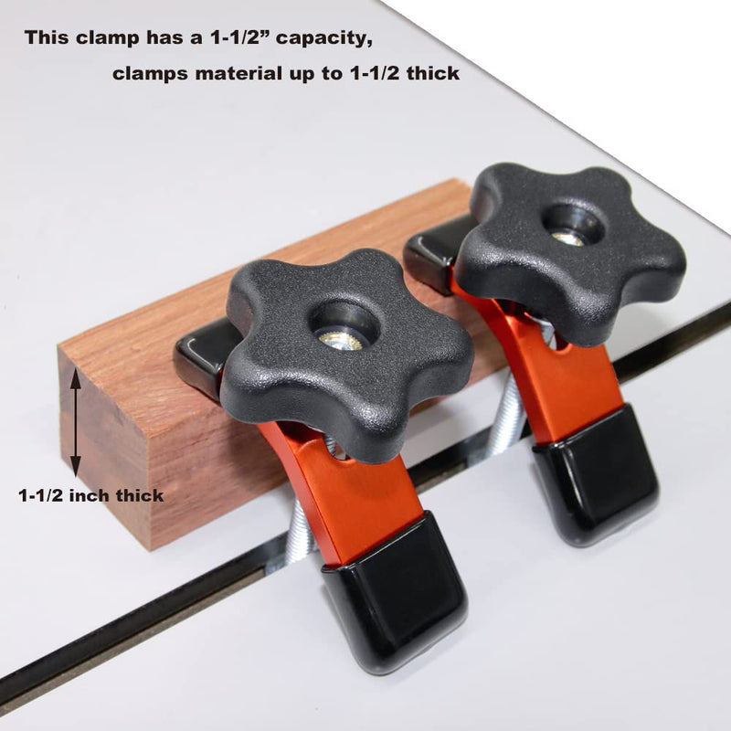 [Australia - AusPower] - O'SKOOL 2 Pack Mini Hold Down Clamps Kit, 3-1/3” L x 1” Width T-Track CNC Router Clamp 