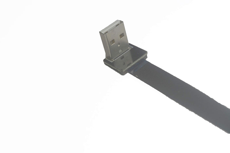 [Australia - AusPower] - Soft Flat Slim Thin Ribbon Micro USB Male 90 Degree Angled to Standard USB A Male 90 Degree Angled for sync and Charging Black (5CM Micro USB 1 to Standard USB A UP) 5CM Micro USB 1 to Standard USB A UP 