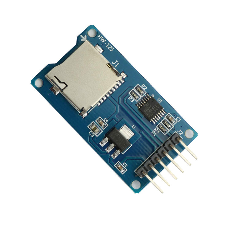 [Australia - AusPower] - Maxmoral 2PCS Micro SD Storage Board Memory Shield Expansion Module 6 Pin SPI Interface Mini TF Card Adapter Reader 
