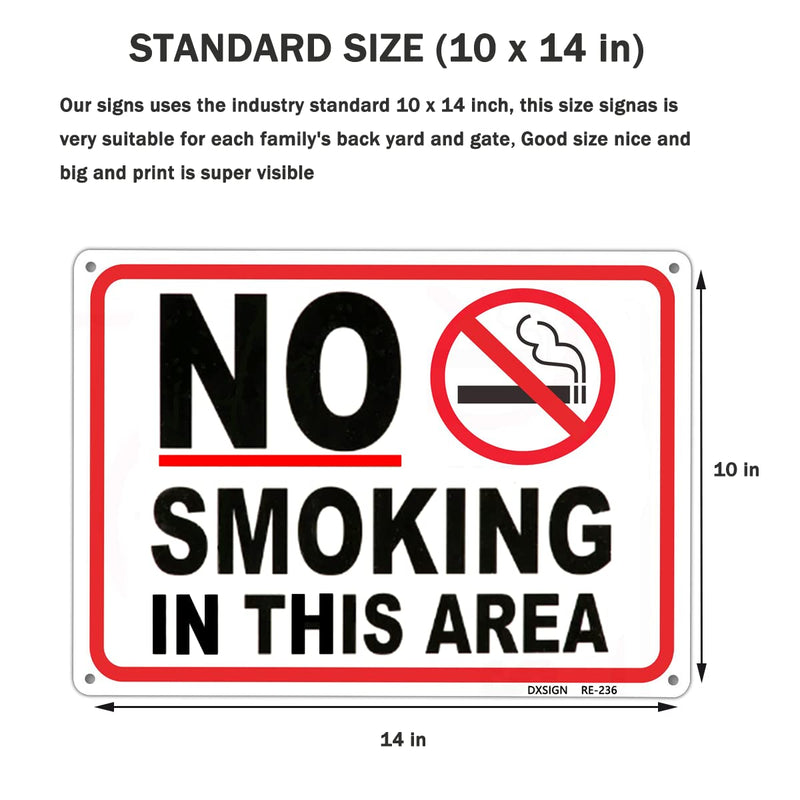 [Australia - AusPower] - No Smoking Signs for Business No Vaping Sign 10"x14" Rust Free Aluminum UV Printed,4 pre-drilled Holes.Durable/Weatherproof (4-Pack) 