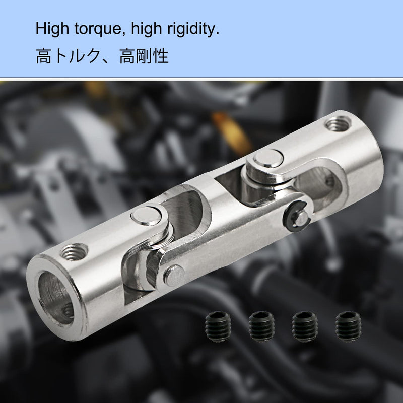 [Australia - AusPower] - Aopin 6mm to 6mm Rotatable Universal Joint Coupling Shaft Stepper Motor, Length 52mm / 2.05", Coupler Connector with Screw for 3D Printer, RC Robot, Car Boat Shaft, DIY Encoder, CNC Machine 2 Pcs 2pcs 