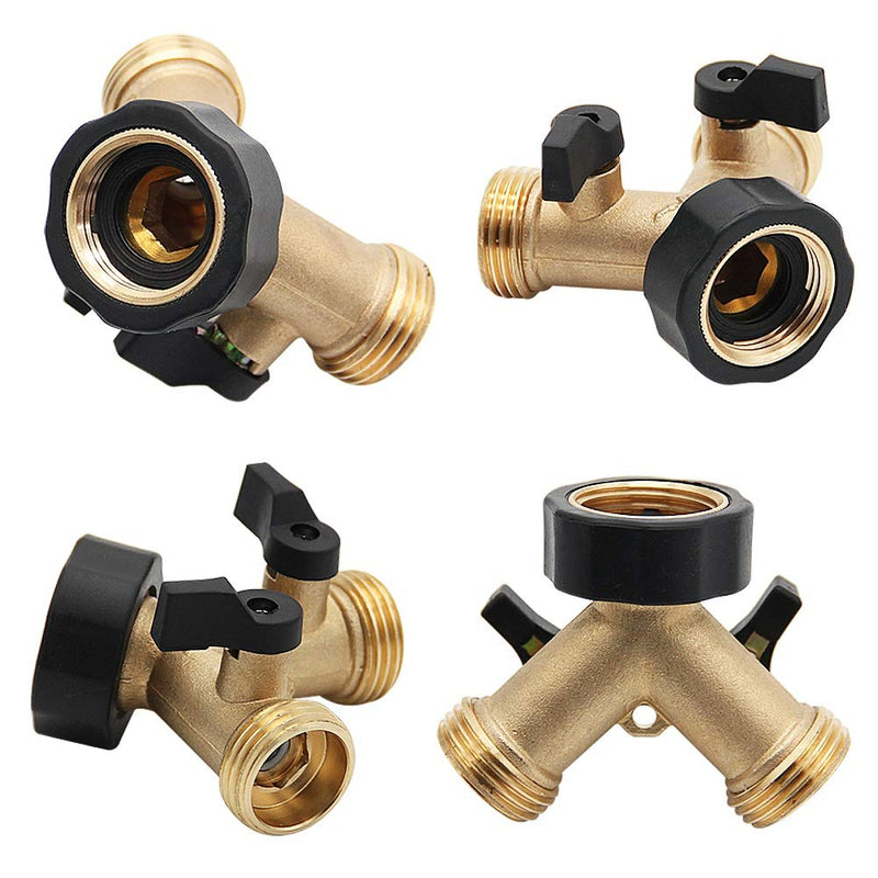 [Australia - AusPower] - Twinkle Star Garden Hose Splitter 2 Way, Y Connector Brass Garden Hose Adapter 