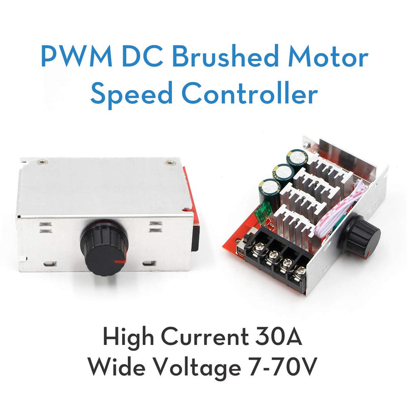 [Australia - AusPower] - RioRand PWM DC Motor Speed Controller Switch Control 7-70V 30A Fuse 