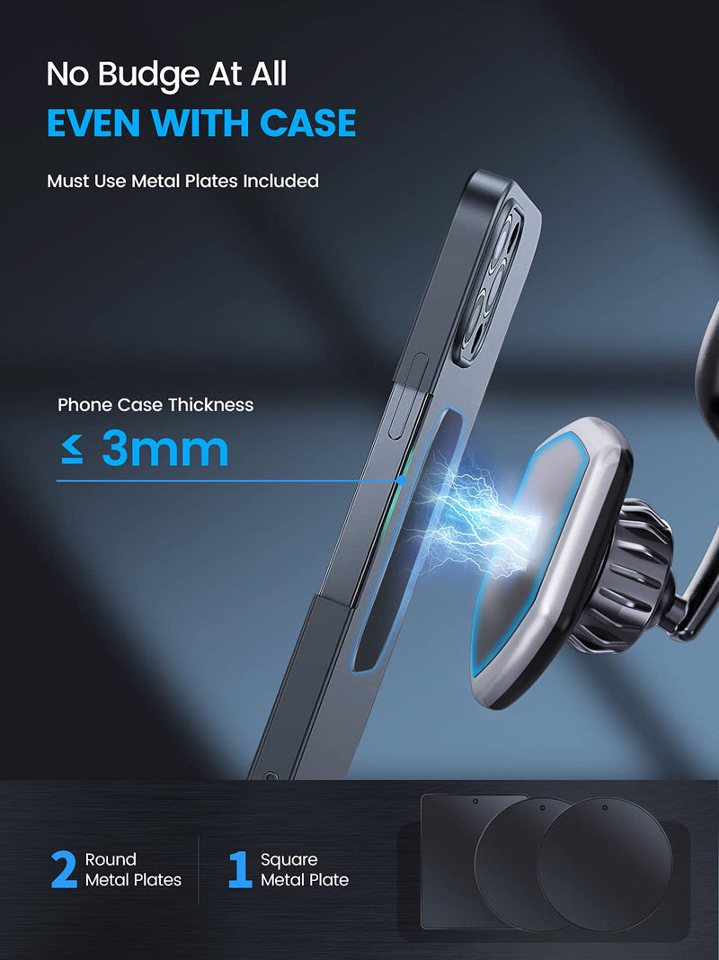 [Australia - AusPower] - 【Military-Grade Magnetic Vent Hook】 Phone Holder for Car【Ultra Sturdy】 Hands-Free Car Phone Holder Mount【Sharp Turns & Bumpy Roads Friendly】 Compatible with iPhone, Samsung,All Smartphones (Long Arm) Long Arm 