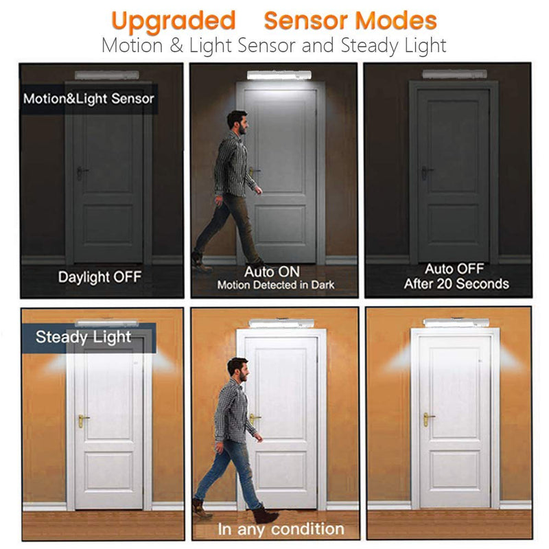 [Australia - AusPower] - Under Cabinet Lighting,Wireless Led Closet Light Battery Powered Motion Sensor Light 21 LED Bulb Magnetic Stick-on Night Light Bar for Kitchen , Stairway , Wardrobe,Hallway - 2 Pack White-2pack 