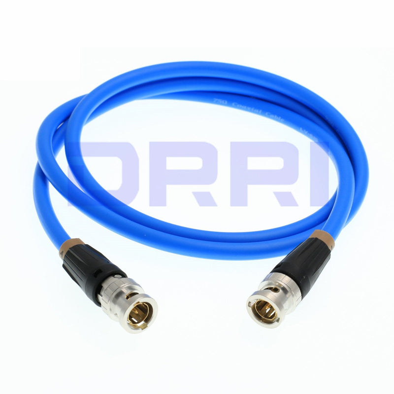 [Australia - AusPower] - DRRI Canare 12G Neutrik BNC Male to BNC HD SDI 4K Video Coaxial Cable LV-61S for FS5 to Atomos Shogun Inferno 1M Blue 