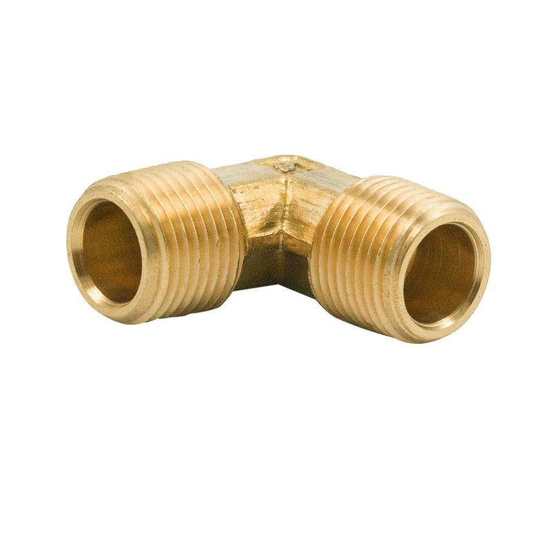 [Australia - AusPower] - Legines Brass Pipe Fitting, Forged Male 90 Degree Elbow, 3/8" NPT Male x 3/8" NPT Male, Pack of 2 3/8" x 3/8" NPT Male 