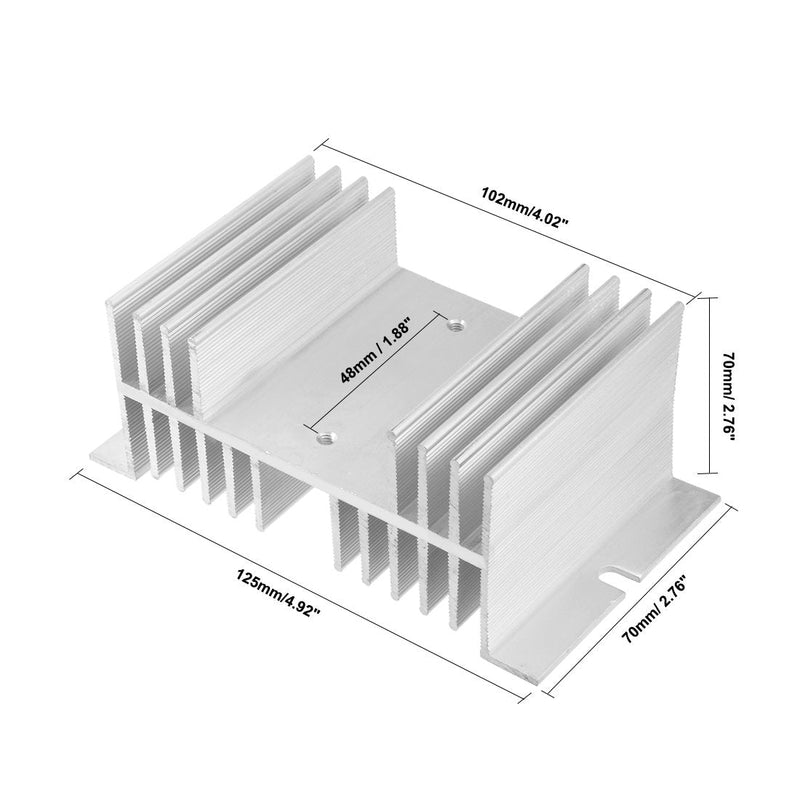 [Australia - AusPower] - uxcell Aluminum Heat Sink SSR Dissipation for Single Phase Solid State Relay 10A-100A 
