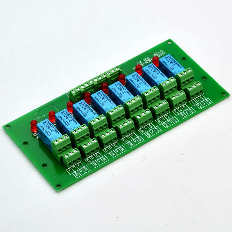 [Australia - AusPower] - Electronics-Salon 8 Channel DPDT Signal Relay Module Board (Operating Voltage: DC 12V) Operating Voltage: DC 12V 