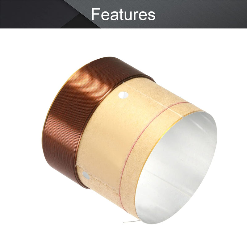 [Australia - AusPower] - Fielect 49.5mm 1.95" Woofer Voice Coil 4 Layers Round Copper Wire for Bass Speaker Audio Repair 2Pcs 1.95" x 1.77" 4 Layer 