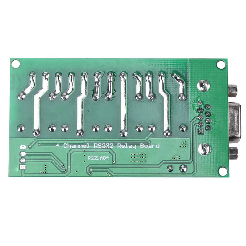 [Australia - AusPower] - DC 12V 4 Channel Relay Board, DB9 RS232 Remote Control UART Serial Port Switch for Car Motor 8.5 x 4.7 x 1.8cm 