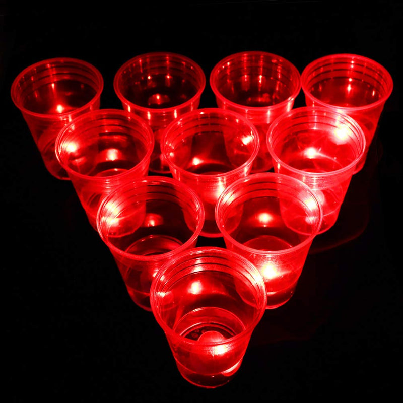[Australia - AusPower] - Six Senses Media The Dark Beer Pong Set,Beer Pong Party Cup Set, LED Beer Pong Cups and Glow-in-The-Dark Balls,22 Set 