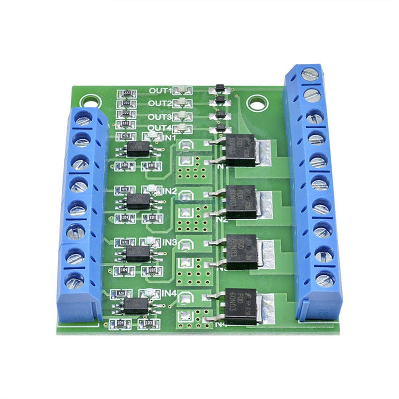 [Australia - AusPower] - ANMBEST MOSFET Trigger Switch 4 Channel Drive Module 400W DC 3.7-27V 10A Large Power PWM Adjustment Electronic Switch Control Board FET 4 