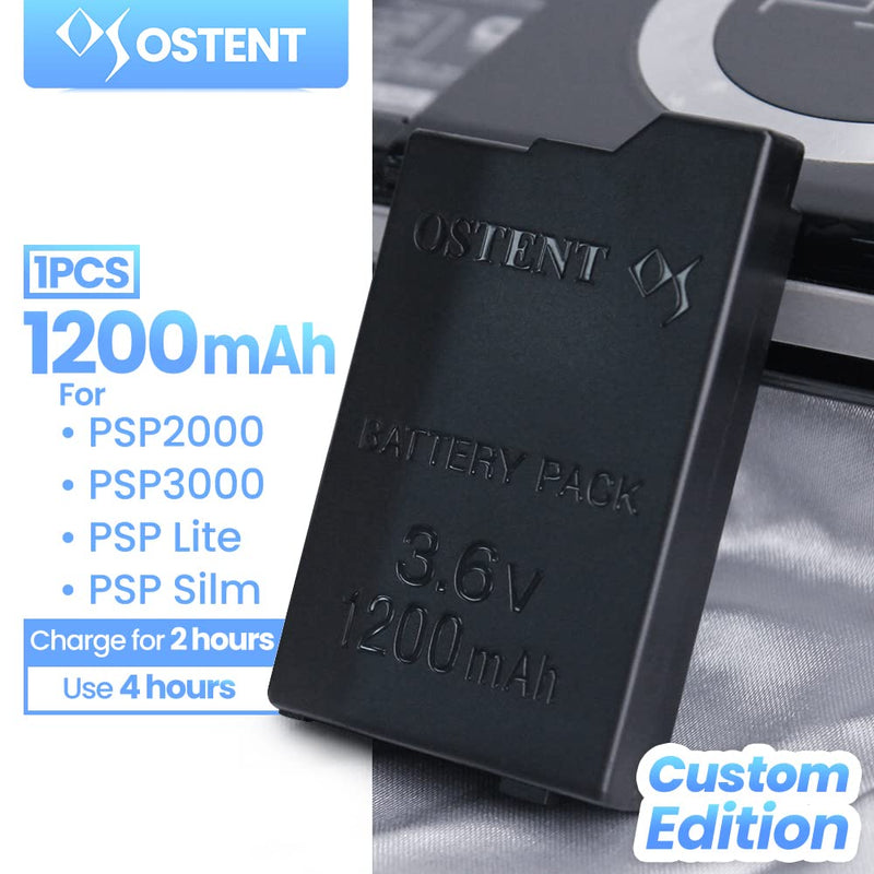 [Australia - AusPower] - OSTENT 1200mAh 3.6V Li-ion Polymer Lithium Ion Rechargeable Battery Pack Replacement for Sony PSP 2000/3000 PSP-S110 Console 