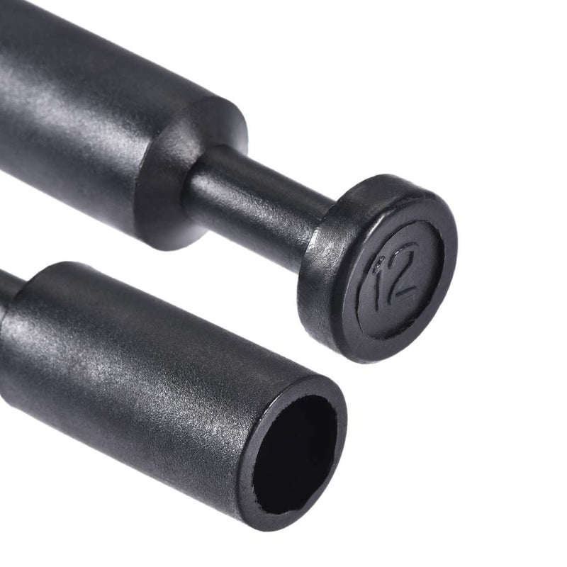 [Australia - AusPower] - uxcell Push to Connect Fittings, Cap Style Pneumatic Blanking Plugs, Fit for 12mm Inner Dia. Air Hose Tube Pipe, Plastic, Black, Pack of 15 