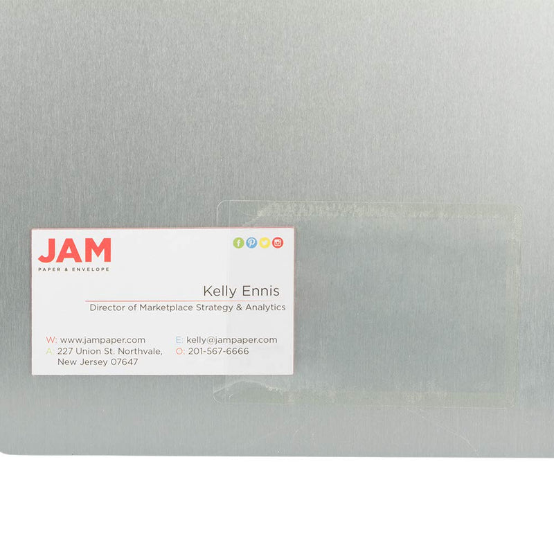[Australia - AusPower] - JAM PAPER Self-Adhesive Business Card Holders - 2 x 3 1/2 - Clear - 30 Label Pockets/Pack Pack of 30 