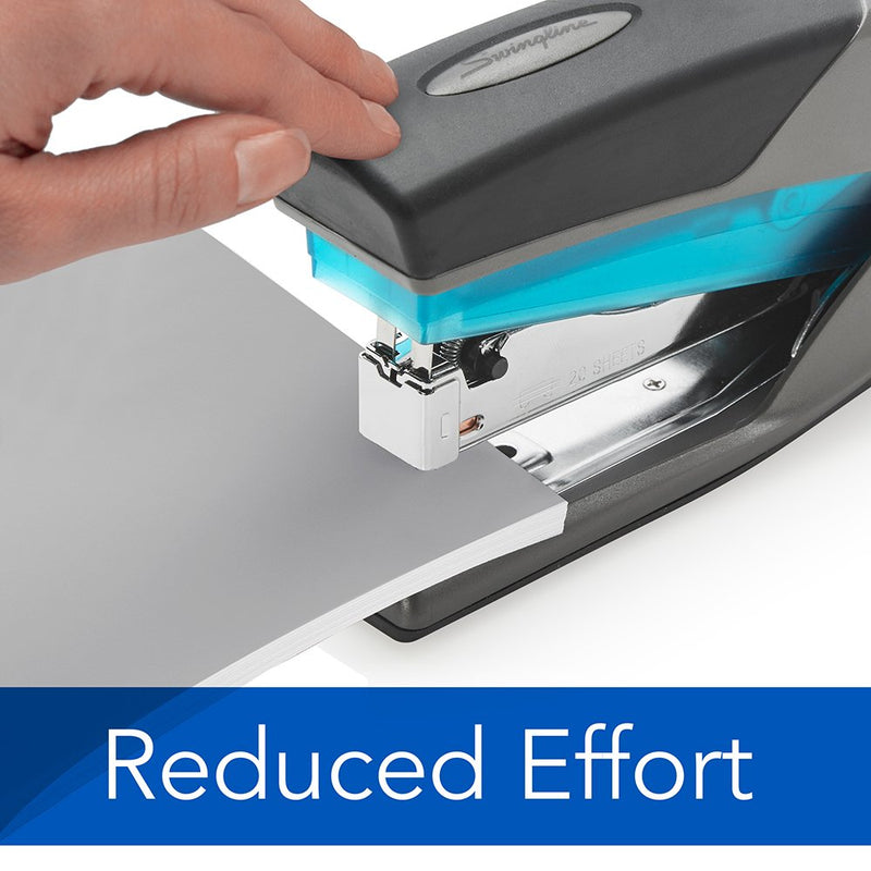 [Australia - AusPower] - Swingline Stapler, Optima 25, Full Size Desktop Stapler, 25 Sheet Capacity, Reduced Effort, Blue/Gray (66404) - SWI66404 Pack of 1 