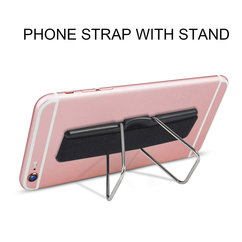 [Australia - AusPower] - Cell Phone Holder for Hand, CISID Phone Finger Holder Loop Strap Grip with Stand for Phone Compatible with iPhone Samsung and Most Smartphones(Black Black Black Black 4PCS) Black,Black,Black,Black 