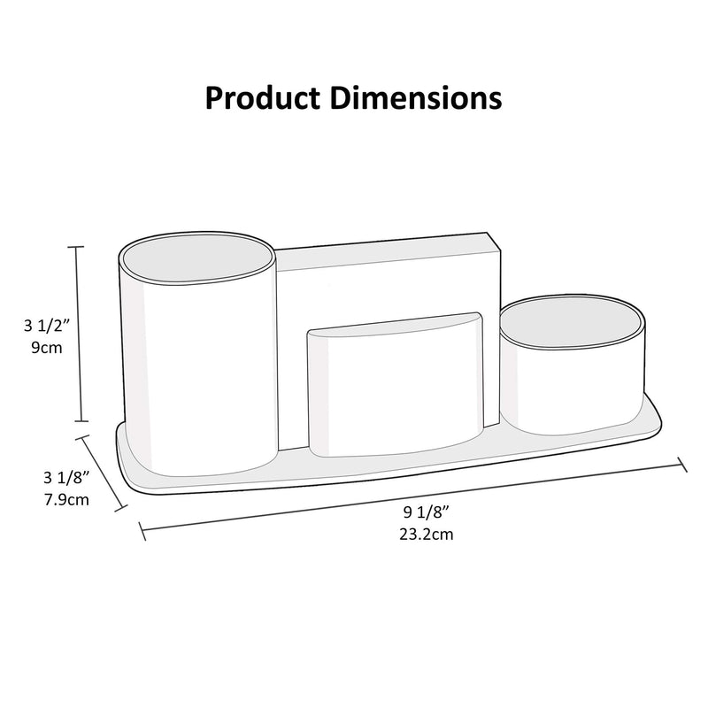 [Australia - AusPower] - Acrimet Millennium Desktop Organizer Holder for Pen, Pencil, Clip, Paper and Desk Accessories (Plastic) (Paper Included) (Black Color) 