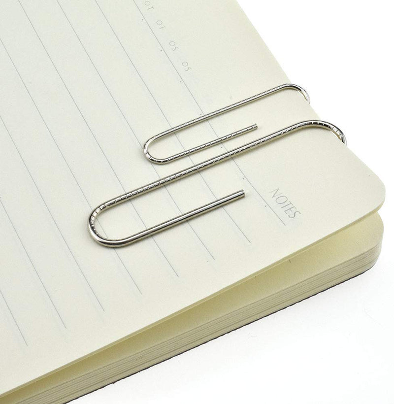 [Australia - AusPower] - Vinaco Paper Clips Non Skid, Medium and Jumbo Paper Clips (1.3 inch & 2.0 inch), Durable & Rustproof, Coated Paper Clip Great for Office School and Personal Use Non-skid Sliver 