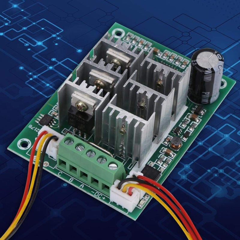 [Australia - AusPower] - DC 5V-36V Brushless Motor Speed Controller Board 15A 3-Phase CW CCW Reversible Switch Regulator Module 