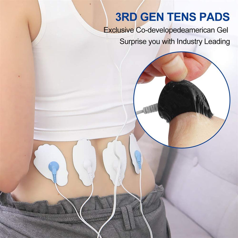 [Australia - AusPower] - TENS/EMS Unit Pads 20 Pack Snap Electrode Pads NURSAL Tens Unit Replacement Pad (Not Fit NURSAL Blue Tens) Reuse More Than 30 Times 