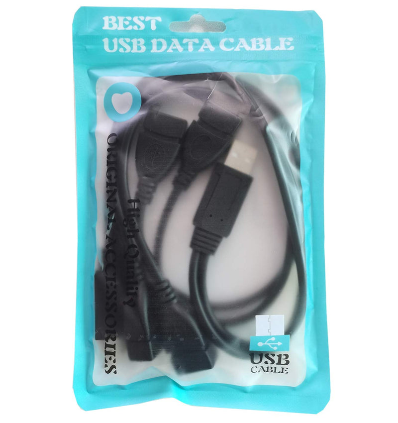 [Australia - AusPower] - USB Splitter,USB Charger Cable,USB A 2.0 Male to Dual USB Female Jack Y Splitter Charging Cable for Laptop/Car/Data Transmission / Charging Etc. (2 Pack) 