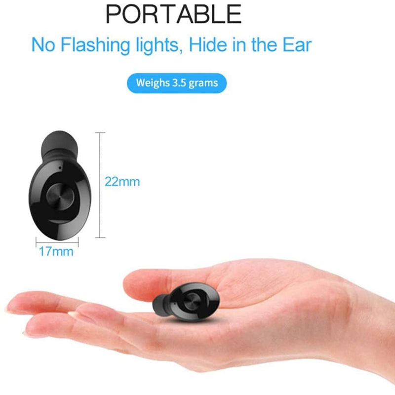 [Australia - AusPower] - Mini Bluetooth Earbud,IULONEE Wireless Sport Earphone Portable Earpiece V5.0 Small Invisible Headphone IPX5 Waterproof HiFi 3D Stereo Car Bluetooth Headset with Microphone for Cell Phone(1PC, Black) 