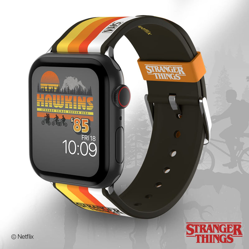 [Australia - AusPower] - Stranger Things Smartwatch Band - Officially Licensed, Compatible with Every Size & Series of Apple Watch (watch not included) VHS Tape 