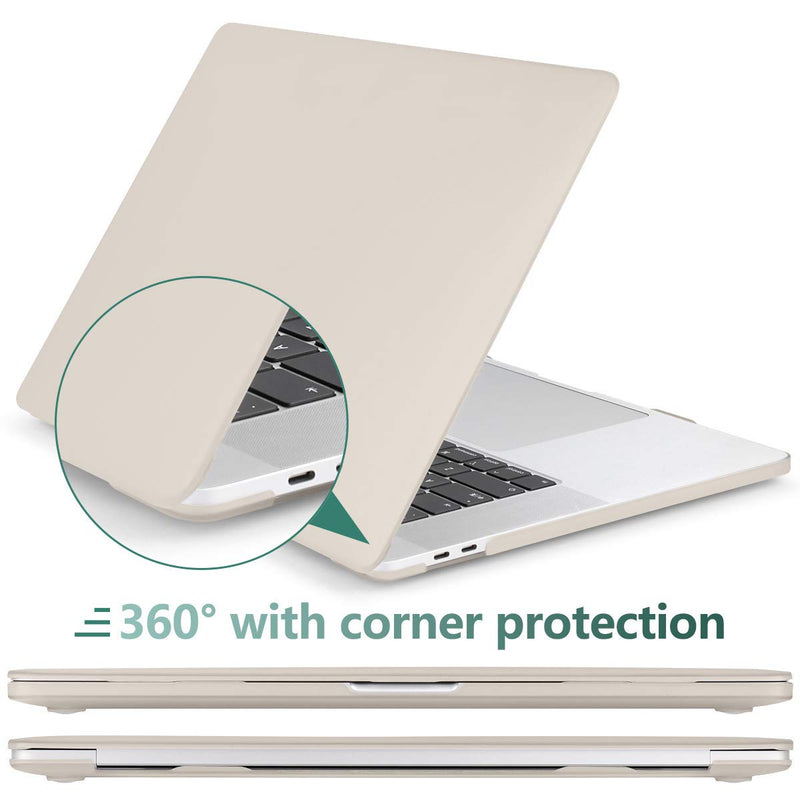 [Australia - AusPower] - Dongke for MacBook Pro 13 inch Case 2020 Release Model A2338 M1 A2251 A2289, Plastic Hard Shell Case & Keyboard Cover Only Compatible with MacBook Pro 13 2020 Touch Bar Fits Touch ID, Stone 