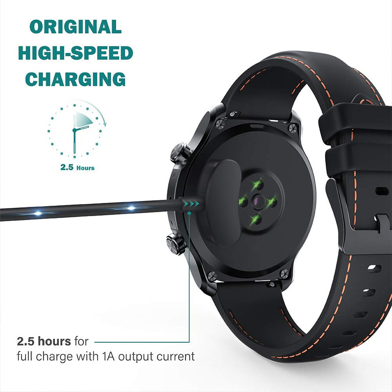 [Australia - AusPower] - TUSITA [2-Pack] Charger Compatible with TicWatch Pro 3, Pro 3 LTE, Pro X, E3 Smart Watch - Magnetic USB Charging Cable 3.3ft 100cm - Smartwatch Accessories 