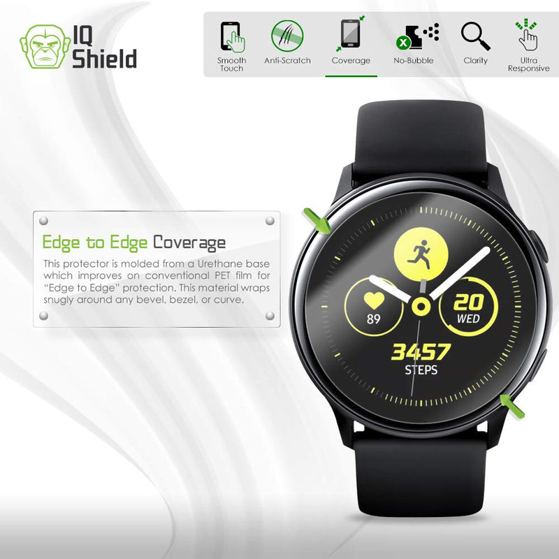 [Australia - AusPower] - IQ Shield Screen Protector Compatible with Samsung Galaxy Watch Active (Galaxy Watch Active2 40mm) (6-Pack) Anti-Bubble Clear Film 
