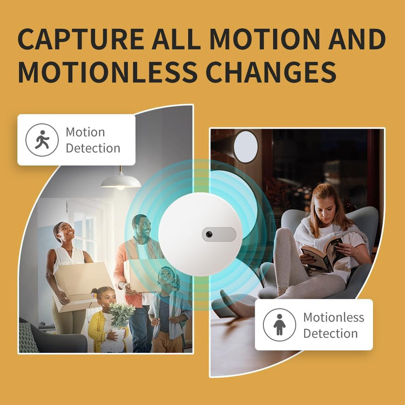 [Australia - AusPower] - Linptech WiFi Human Presence Sensor,Smart Motion Sensor with 24G mmWave Radar,Occupancy Sensor for Home Security and Automation,Compatible with Alexa/Smart Life/Tuya Smart,No Hub Required(White) 