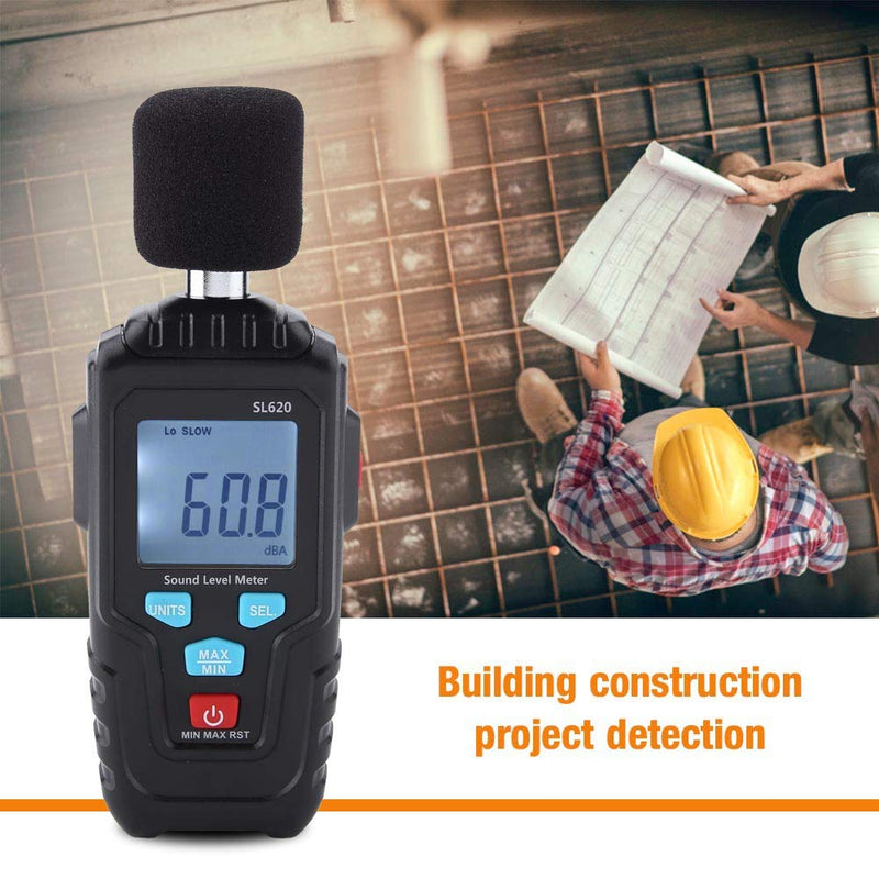 [Australia - AusPower] - Digital Measurement Meter Sound Level Meter Noise Tester LCD Screen Detector DB Meter Decibel Tester for FFT Analyzer for Houdehold for Industry and 