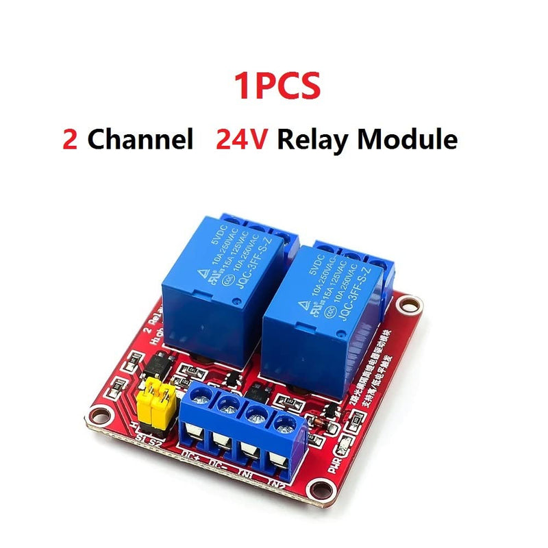 [Australia - AusPower] - WWZMDiB【1Pcs, 24V, 2 Channel, Relay Board】Relay Module 1/2/4/6/8/16 Channel 5V 12V 24V with Optocoupler Isolation Support High and Low Level Trigger 