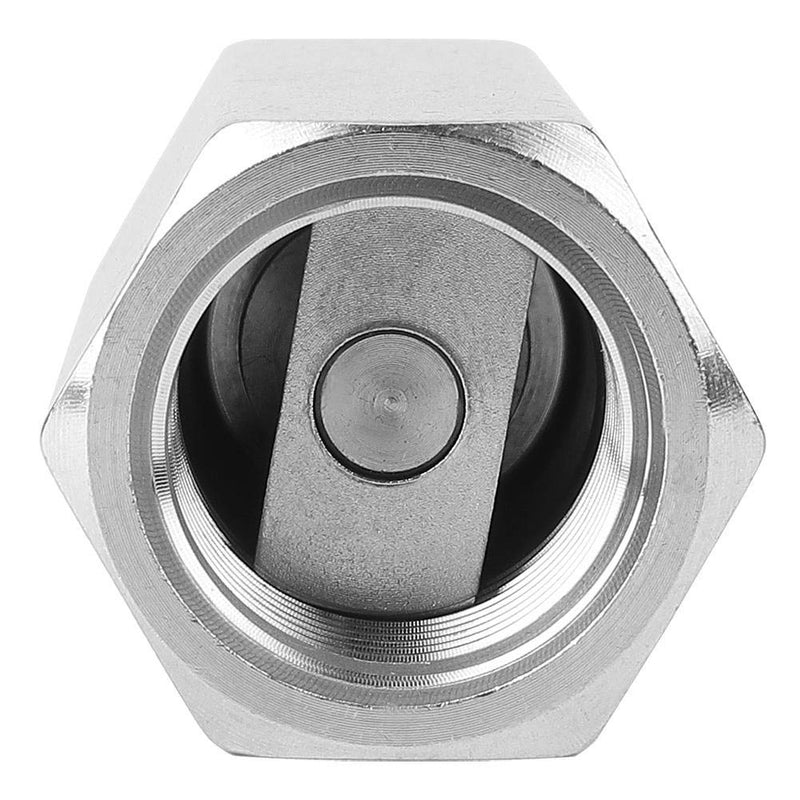[Australia - AusPower] - Air Check Valve Stainless Steel Hex BSPP Female Thread One Way Air Check Valve for Gas, Oil, Water Pipe Connection(1/4”) Check Valve 1/4” 