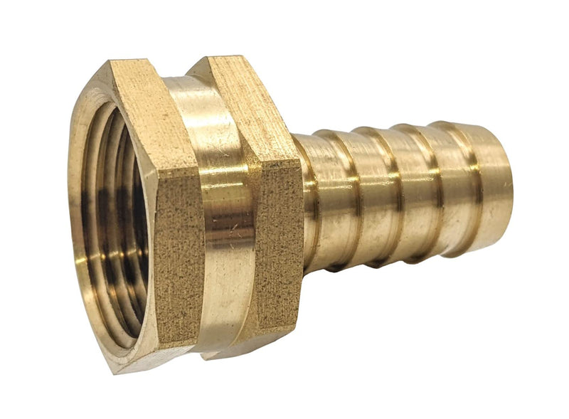 [Australia - AusPower] - GRIDTECH Brass Garden Hose Adapter Swivel Fitting, 5/8” Barb and 3/4” GHT Female Connector, Heavy-Duty High-Pressure Support, Rust and Corrosion Resistant 1 5/8" Hose Barb x 3/4" GHT Female 