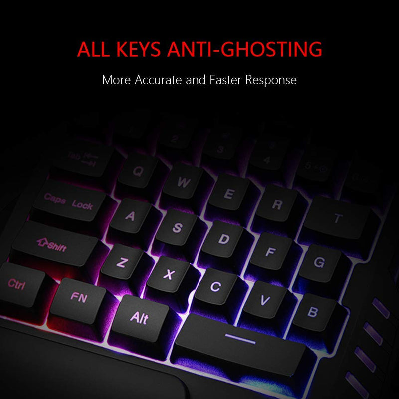 [Australia - AusPower] - RedThunder One Handed Gaming Keyboard RGB Backlit 35 Keys Portable Mini Gaming Keypad Ergonomic Game Controller for PC Gamer 