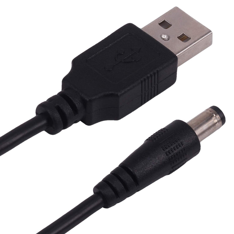 [Australia - AusPower] - 3FT USB to DC Power Cord, Yeworth [2 Pack] USB 2.0 A Type Male to DC 5.5 x 2.1mm DC 5V Power Plug Connector Cable USB to 5V Power Charging Adapter (3FT USB to DC 5.5 x 2.1mm) 3FT USB to DC 5.5 x 2.1mm 